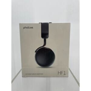 Photive HF1 Wireless Headphone Black Lightweight 12 Hours Battery Life